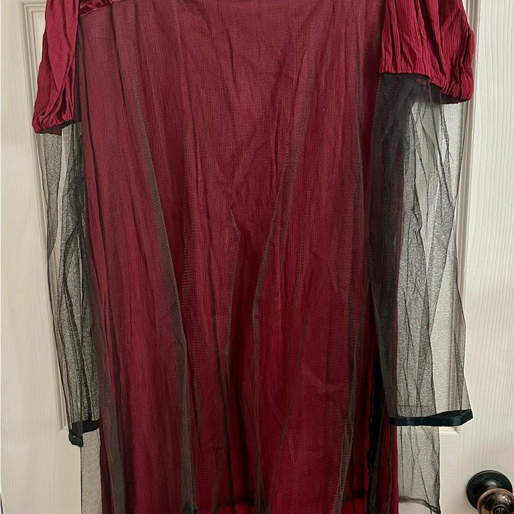 NWT Hot topics, burgundy, free size Gothic dress - Picture 4 of 4